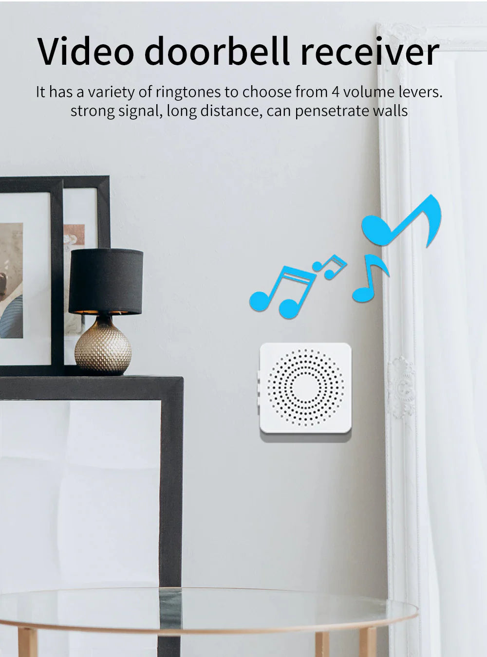 Wireless Security Smart WiFi Doorbell With Intercom, Video Camera & Chime